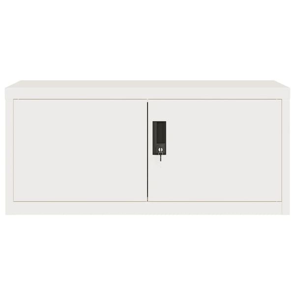 vidaXL File Cabinet White 35.4x15.7x86.6" Steel