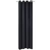 vidaXL Blackout Curtain with Metal Eyelets 106.3x96.5" Black