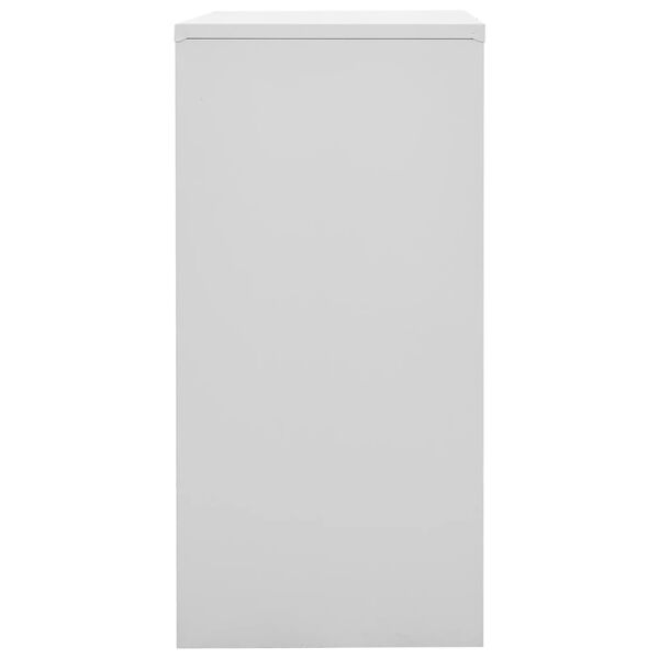 vidaXL Locker Cabinet Set of 2 Light grey and red Steel Locker Cabinet