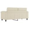 vidaXL 2-seater Sofa Cream Faux leather, metal, foam 2-seater Modern