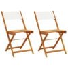 vidaXL Bistro Chair Set of 2 Cream white