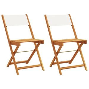 vidaXL Bistro Chair Set of 2 Cream white