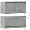 vidaXL TV Wall Cabinet Concrete grey Engineered wood Medium