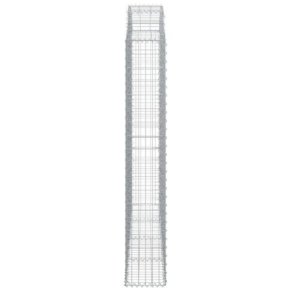 vidaXL Gabion Basket Silver Galvanized iron 78.7 x 11.8 x 78.7 in