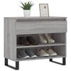vidaXL Shoe Cabinet Grey Sonoma Engineered Wood Medium Shoe Cabinet