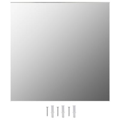 vidaXL Wall Mirrors 2 pcs 23.6"x23.6" Square Glass