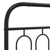 vidaXL Bed Frame Black Steel 59x79 in King Size Bed Frame Rectangular