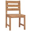 vidaXL Garden Chair Set of 2 Natural Teak Solid Teak Wood Regular
