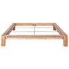 vidaXL Bed Frame Lacquered Oak Solid Oak Wood Double Durable Bed Frame