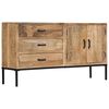 vidaXL Sideboard Natural Wood Solid Mango Wood Medium Sideboard
