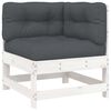 vidaXL Garden Lounge Set White, Anthracite