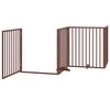 vidaXL Dog Gate Set of 4 Brown Poplar Wood 126 in total length