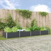 vidaXL Planter Anthracite 195 x 100 x 45 cm Galvanised Steel