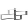 vidaXL Wall Shelf Grey Sonoma 65.9x7.1x26.8" Engineered Wood