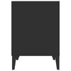 vidaXL Bedside Cabinet Black Engineered wood Medium Bedside Cabinet