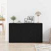 vidaXL Sideboard Black Oak 47.24 x 14.17 x 27.17 in Engineered Wood