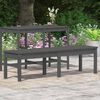 vidaXL Garden Bench Grey Solid pine wood 62.8x17.3x17.7 in Durable