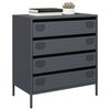 vidaXL Sideboard Anthracite Cold-rolled steel 26.8 in x 15.4 in x 28.9 in