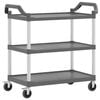 vidaXL 3-Tier Trolley Gray 39"x19.7"x37.8" Aluminum