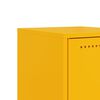 vidaXL Bedside Cabinet Set of 2 Mustard Yellow Steel Medium Storage