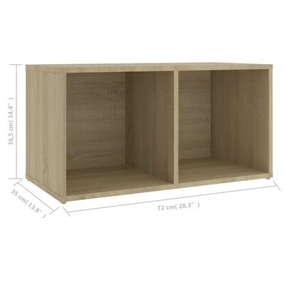 vidaXL TV Stand Sonoma Oak 28.3"x13.8"x14.4" Engineered Wood