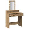 vidaXL Dressing Table Brown 31.10 x 16.14 x 55.12 in Engineered Wood