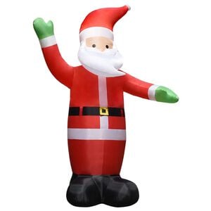 vidaXL Inflatable Santa Claus Red Polyester Giant Christmas Decoration