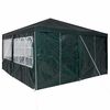vidaXL Party Tent Green and White 400 x 400 x 266 cm