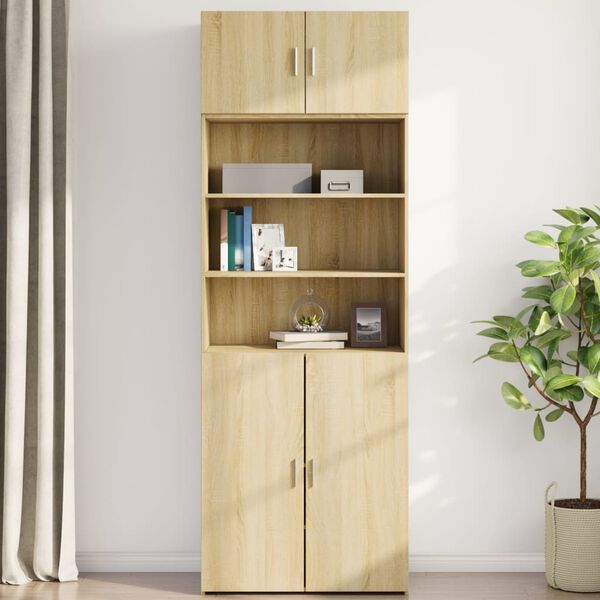 vidaXL Wall Cabinet Sonoma Oak Engineered Wood Medium Wall Cabinet