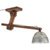 vidaXL Ceiling Lamp Vintage Silver Iron and Solid Mango Wood Large