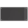 vidaXL Kitchen Backsplash Dark grey 31.50 x 15.75 x 0.24 in