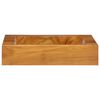 vidaXL Basin Solid Wood Teak 19.7"x13.8"x3.9"