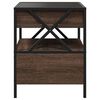vidaXL Coffee Table Brown Oak Engineered wood, glass, metal Compact