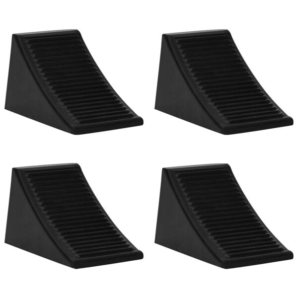 vidaXL Wheel Chocks 4 pcs 6.3x3.5x3.5" Rubber