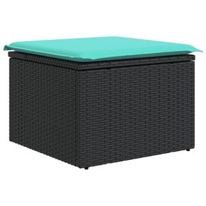 vidaXL Garden Stool Black and Blue