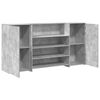 vidaXL Reception Desk Concrete grey Engineered wood Large Reception Desk