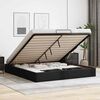 vidaXL Ottoman Bed Frame Black Faux leather, Metal, Plywood, Engineered wood