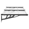vidaXL Door Canopy Black and Transparent Polycarbonate, ABS, Aluminum
