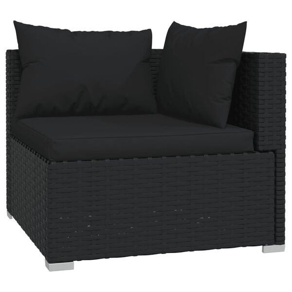 vidaXL Garden Lounge Set Black