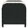 vidaXL Garden Stool Black PE rattan 22.8 x 18.1 x 18.1 in