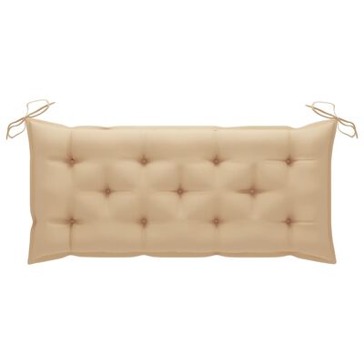 vidaXL Patio Bench with Cushion 47.2'' Bamboo