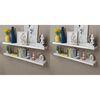 vidaXL Wall Rack Set of 4 White MDF 47.2 in long Wall Mounted