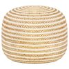 vidaXL Pouffe Natural Jute Jute with EPS foam balls Medium Pouffe