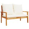 vidaXL Garden Set Cream White Solid Acacia Wood Medium Durable