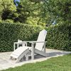 vidaXL Garden Chair White HDPE (High Density Polyethylene) Standard