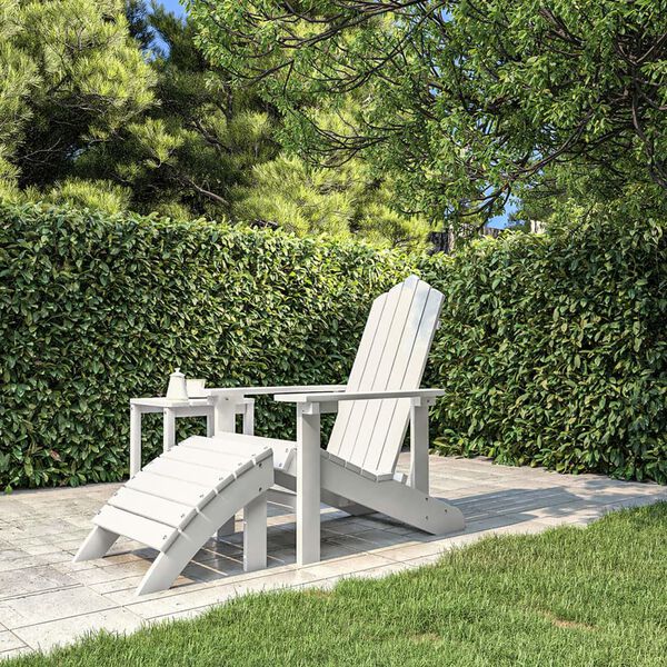 vidaXL Garden Chair White HDPE (High Density Polyethylene) Standard