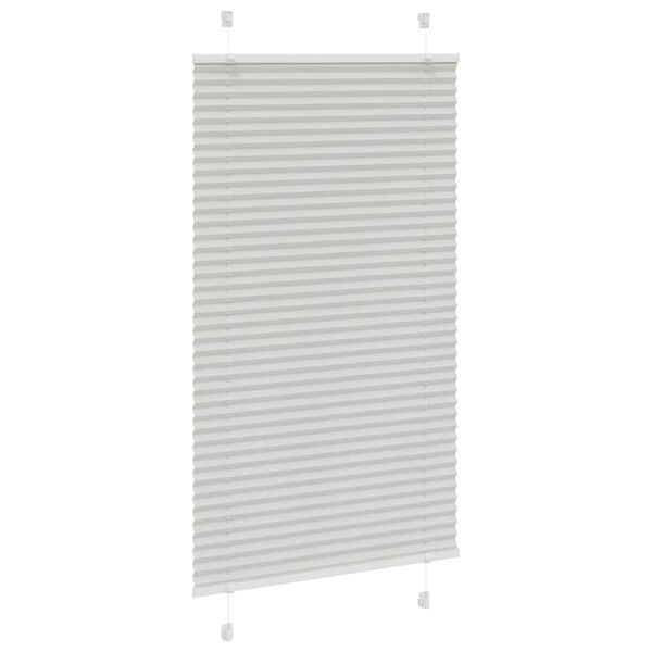vidaXL Pleated Blind Light Grey 100% Polyester 27.6x39.4 in