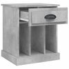 vidaXL Bedside Cabinet Set of 2 Concrete grey Engineered wood Medium