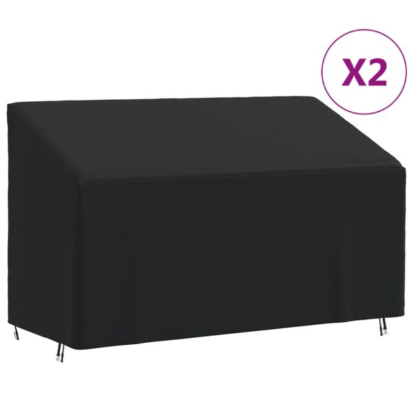 vidaXL Bench Cover Black 420D Oxford fabric with a PU coating