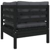 vidaXL 2-seater Garden Sofa Set of 2 Black